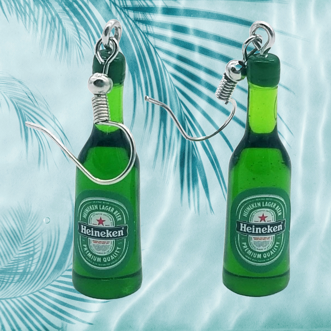 Heineken Beer Bottle Earring