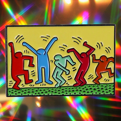 Vintage Keith Haring Art Pin: Dancing