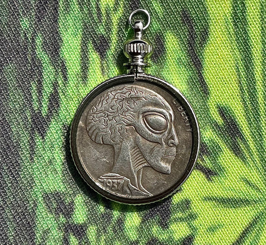 1937 Alien Buffalo Nickel Necklace